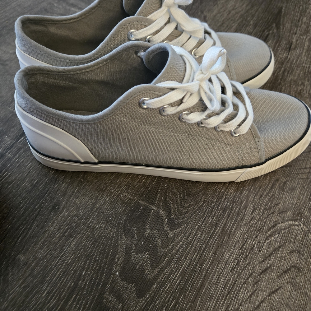 JustFab Gray Canvas Sneakers